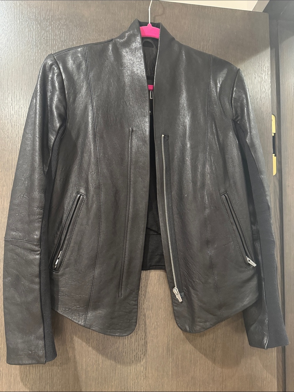 Veda Black Leather Jacket